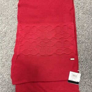 NWT Coach Red Knit Scarf